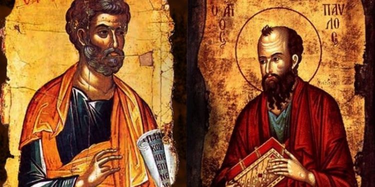 ΙΕΡΟΣ ΝΑΟΣ ΑΓΙΟΥ ΣΠΥΡΙΔΩΝΑ ΠΥΡΓΟΥ: 29 Ιουνίου – Εορτή των Πρωτοκορυφαίων Αγίων Ενδόξων Αποστόλων Πέτρου και Παύλου