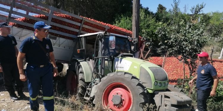 ΣΑΒΑΛΙΑ: Τραυματίστηκε αγρότης που μετέφερε τομάτα