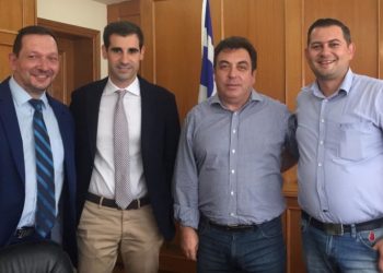 Επίσκεψη Δημάρχου Πύργου στο νέο Αντιπεριφερειάρχη Ηλείας Βασίλη Γιαννόπουλο