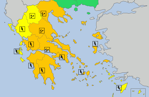 ΠΕΡΙΦΕΡΕΙΑ ΔΥΤΙΚΗΣ ΕΛΛΑΔΑΣ: Έκτακτο Δελτίο Καιρικών Φαινομένων