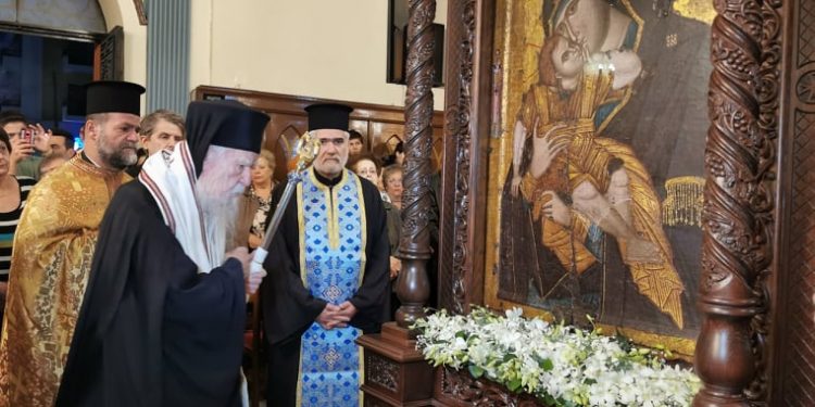 Πάνδημη η υποδοχή και η ενθρόνιση της «Παναγίας της Γλυκοφιλούσας», στον Πύργο (φωτος)