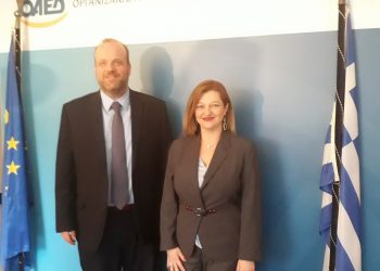 ΔΙΟΝΥΣΙΑ ΑΥΓΕΡΙΝΟΠΟΥΛΟΥ: Συνάντηση με τον Διοικητή του ΟΑΕΔ, κ. Πρωτοψάλτη, για στοχευμένα προγράμματα απασχόλησης στο Ν. Ηλείας
