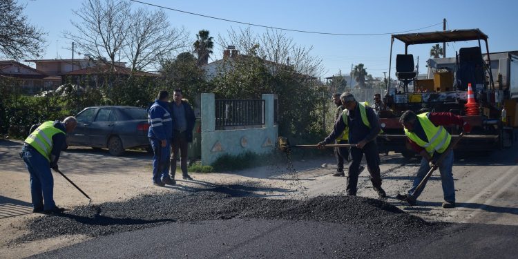 ΔΗΜΟΣ ΑΝΔΡΑΒΙΔΑΣ – ΚΥΛΛΗΝΗΣ: Έργα ασφαλτοστρώσεων (φωτος)