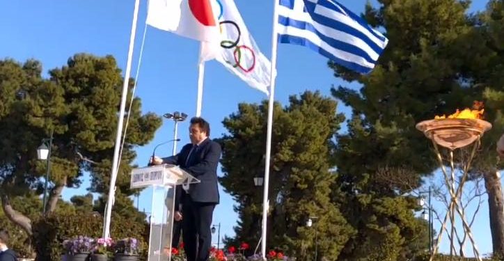 ΔΗΜΑΡΧΟΣ ΠΥΡΓΟΥ ΓΙΑ ΥΠΟΔΟΧΗ ΟΛΥΜΠΙΑΚΗΣ ΦΛΟΓΑΣ: “Μακάρι κάποια μέρα το έπαθλο, να είναι ο κότινος και όχι το χρήμα”
