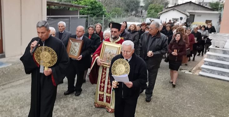 Υποτονική η εορτή της Αναστηλώσης των Ιερών Εικόνων, λόγω κορονοϊού στον Ι. Ν. Αγ. Σπυρίδωνος Πύργου (φωτος)
