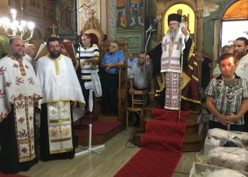 O Επίσκοπος Ανδρούσης κ.κ. Κωνστάντιος, στον Άγιο Παντελεήμονα Πύργου