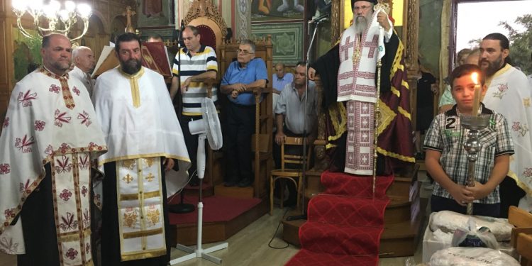 O Επίσκοπος Ανδρούσης κ.κ. Κωνστάντιος, στον Άγιο Παντελεήμονα Πύργου