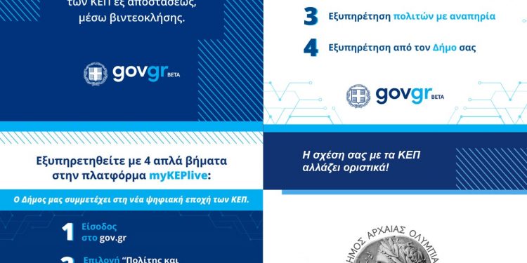 Σε λειτουργία το myKEPlive στο Δήμο Αρχαίας Ολυμπίας