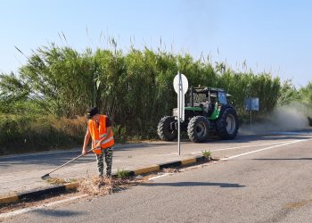 Π.Ε ΗΛΕΙΑΣ: Καθαρισμός της Ε.Ο Πύργου – Πατρών, έως την είσοδο του Πύργου