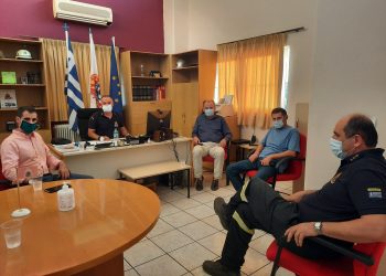Επίσκεψη Β.Γιαννόπουλου στην Πυροσβεστική Υπηρεσία Πύργου