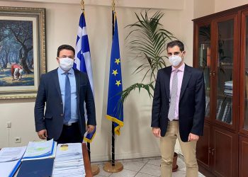 Συνάντηση Αντιπεριφερειάρχη Π.Ε Ηλείας Β.Γιαννόπουλου με Γ.Γ Υπουργείου Αγροτικής Ανάπτυξης Γ. Στρατάκο