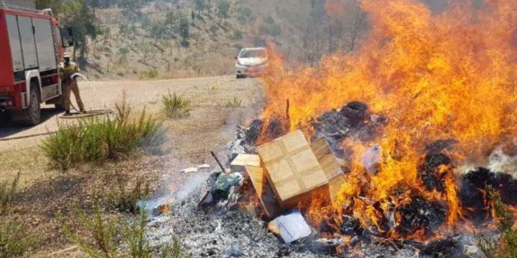 Καύση ναρκωτικών από τις Υπηρεσίες Δίωξης Ναρκωτικών στη Δυτική Ελλάδα