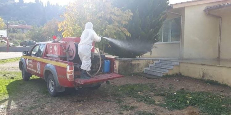 ΔΗΜΟΣ ΠΥΡΓΟΥ: Απολύμανση στο Δημοτικό σχολείο Σκουροχωρίου