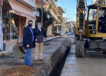 Επίσκεψη στο  έργο που αφορά την αντικατάσταση των Αγωγών Ύδρευσης από τον Δήμαρχο Ανδραβίδας-Κυλλήνης κ. Λέντζα Γ.