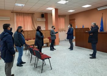 Συνάντηση Αντιπεριφερειάρχη Π.Ε Ηλείας Β. Γιαννόπουλου με τον Δήμαρχο Ανδραβίδας – Κυλλήνης Γιάννη Λέντζα