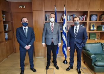 Συνάντηση Ν. Φαρμάκη και Λ. Δημητρογιάννη με τον Υπουργό Περιβάλλοντος και Ενέργειας, Κ. Σκρέκα