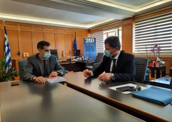 Συνάντηση Αντιπεριφερειάρχη Π.Ε Ηλείας, Β. Γιαννόπουλου με τον Αντιπρόεδρο του Τμ. Μουσειολογίας, Καθηγητή Γ.Παναγιωτόπουλο