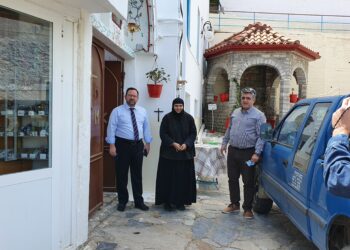 Ο Νίκος Κοροβέσης στην Ιερά Μονή Παναγίας Κρεμαστής Πύργου