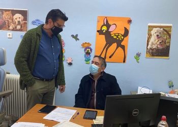 Επίσκεψη Δημάρχου Ανδραβίδας-Κυλλήνης κ. Λέντζα Γ. στο εμβολιαστικό κέντρο