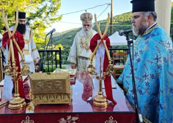 Λιτή λόγω Covid-19, η Πανήγυρις στα Σπάτα Αχαΐας (φωτος)