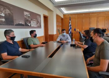Συνάντηση Αντιπεριφερειάρχη Π.Ε Ηλείας, Β. Γιαννόπουλου με το Σωματείο Εστίασης «Διόνυσος» Πύργου, για την πανδημία και τους εμβολιασμούς