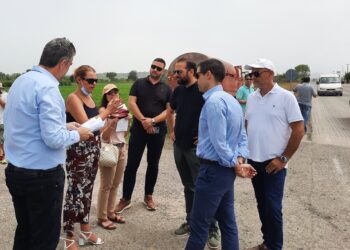 Επίσκεψη Περιφερειάρχη Δυτ.Ελλάδας Νεκτ. Φαρμάκη και Αντιπεριφερειάρχη Π.Ε Ηλείας Β. Γιαννόπουλου στο έργο ΟΧΕ στο Κατάκολο και στον καθαρισμό της Ε.Ο Πατρών-Πύργου