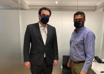 Συνάντηση Δημάρχου Ανδραβιδας Κυλληνης κ Λεντζα Γ. με τον Υπουργό Ψηφιακής Διακυβέρνησης Κ. Πιερρακάκη