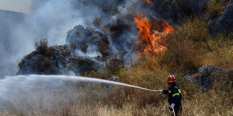 Μεγάλη Μάχη για να περιοριστεί η φωτιά στον Λάλα Αρχαίας Ολυμπίας