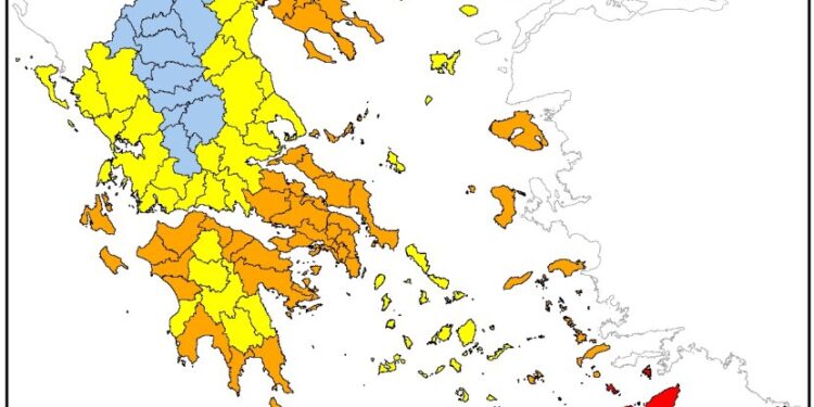 Πολύ υψηλός κίνδυνος πυρκαγιάς σε Αχαΐα και Ηλεία και υψηλός κίνδυνος σε Αιτωλοακαρνανία γιa αύριο Σάββατο 7 Αυγούστου 2021