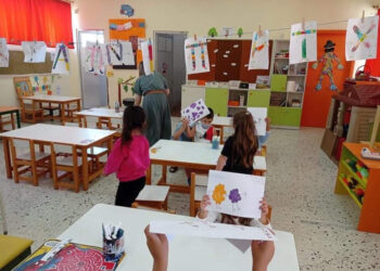 Δράση των κοινωνικών λειτουργών του Δήμου Ανδραβίδας Κυλληνης, στο Νηπιαγωγείο Μυρσινης