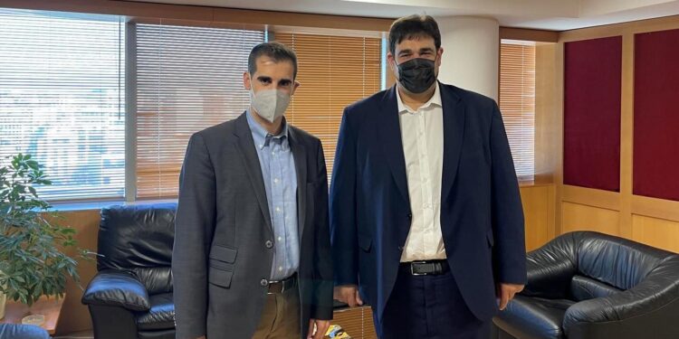 Συνάντηση Αντιπεριφερειάρχη Π.Ε Ηλείας Β. Γιαννόπουλου, με Υφυπουργό Ψηφιακής Διακυβέρνησης Θεόδωρο Λιβάνιο