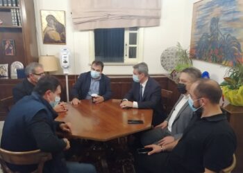 ΔΗΜΟΣ ΠΥΡΓΟΥ: Επίσκεψη του Ανδρέα Λοβέρδου στο δήμαρχο Πύργου Παναγιώτη Αντωνακόπουλο