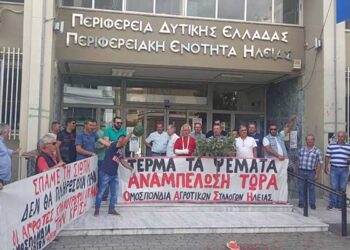 ΟΜΟΣΠΟΝΔΙΑ ΑΓΡΟΤΙΚΩΝ ΣΥΛΛΟΓΩΝ ΗΛΕΙΑΣ: Συμμετοχή στο συλλαλητήριο που θα γίνει στην Πάτρα