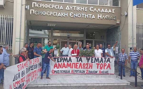 ΟΜΟΣΠΟΝΔΙΑ ΑΓΡΟΤΙΚΩΝ ΣΥΛΛΟΓΩΝ ΗΛΕΙΑΣ: Συμμετοχή στο συλλαλητήριο που θα γίνει στην Πάτρα