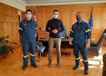 Στον Αντιπεριφερειάρχη Π.Ε Ηλείας Β. Γιαννόπουλο, ο νέος Διοικητής της Π.Υ Λεχαινών, Θ. Λεβέντης