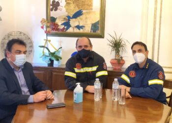ΔΗΜΟΣ ΠΥΡΓΟΥ: Επίσκεψη της νέας ηγεσίας του Πυροσβεστικού Σώματος Ηλείας στον Δήμαρχο