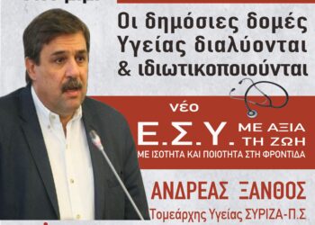 Στην Ηλεία σήμερα ο πρώην Υπουργός Υγείας του ΣΥΡΙΖΑ Ανδρέας Ξανθός