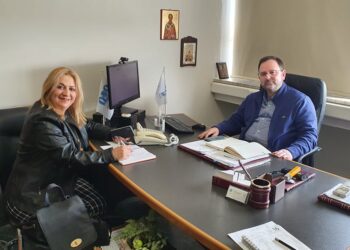 Συνάντηση Νίκου Κοροβέση με την τομεάρχη Πολιτισμού Δυτ. Ελλάδας Αριστέα Παπαδοπούλου