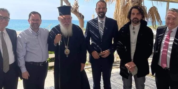 Θερμή φιλοξενία του Αρχιεπισκόπου κ. Ιερώνυμου  από τον Ν. Κοροβέση στον Κακόβατο