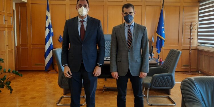 Συνάντηση Αντιπεριφερειάρχη Π.Ε Ηλείας Β. Γιαννόπουλου με Γεν. Γραμματέα Δ.Ο.Σ.Ε Ιωάννη Σμυρλή