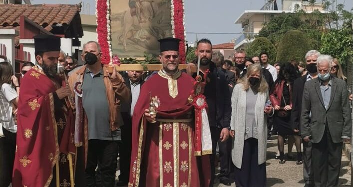 Λαμπρή και Ιεροπρεπής, η εορτή του Αγίου Γεωργίου, στο Β΄ Κοιμητήριο Πύργου (φωτος)