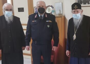 Ο νέος Αστυνομικός Διευθυντής Ηλείας Μιχάλης Οικονομόπουλος, στον Μητροπολίτη Ηλείας Γερμανό