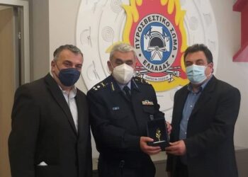 ΔΗΜΟΣ ΠΥΡΓΟΥ: Στο νέο Αρχηγό του Π.Σ. Αντιστράτηγο Αλέξιο Ράπανο ο δήμαρχος Πύργου Παν. Αντωνακόπουλος εν όψει αντιπυρικής περιόδου