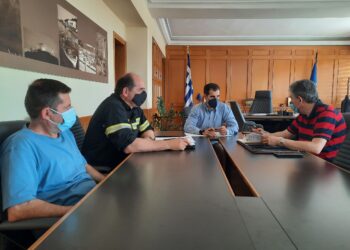 Συνάντηση εργασίας Αντιπεριφερειάρχη Π.Ε Ηλείας Β. Γιαννόπουλου με Π.Υ Ηλείας και Δασαρχείο Πύργου