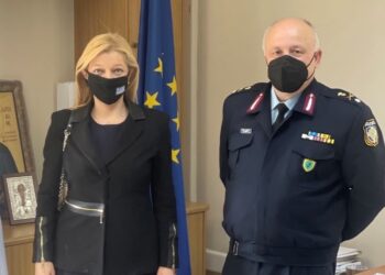 ΔΙΟΝΥΣΙΑ ΑΥΓΕΡΙΝΟΠΟΥΛΟΥ: Επίσκεψη στον νέο Αστυνομικό Διευθυντή Ηλείας, Ταξίαρχο Μ. Οικονομόπουλο