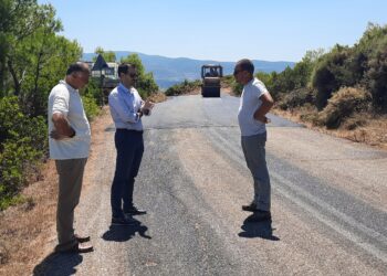 Στο έργο συντήρησης και οδικής ασφάλειας του Επαρχ. Οδικού Δικτύου ο Αντιπεριφερειάρχης Π.Ε Ηλείας Β. Γιαννόπουλος