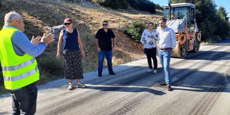 Επίσκεψη Αντιπεριφερειάρχη Π.Ε Ηλείας Β. Γιαννόπουλου στην Δ.Ε Λασιώνος για το έργο συντήρησης του Επαρχ. Οδικού Δικτύου