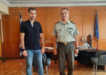 Στον Αντιπεριφερειάρχη Π.Ε Ηλείας Β. Γιαννόπουλο ο νέος Διοικητής της ΣΕΤΤΗΛ Πύργου Παρασκευάς Κατσιλίδης