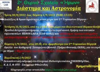 ΔΗΜΟΣ ΠΥΡΓΟΥ:  “Διάστημα και Αστρονομία” από το 2ο θερινό σχολείο «ΗΡΩΝ»