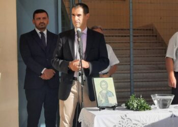 Στον Αγιασμό του 2ου ΓΕΛ Πύργου και του 7ου Δημ. Σχολείου Πύργου, ο Αντιπεριφερειάρχης Π.Ε Ηλείας Β.Γιαννόπουλος